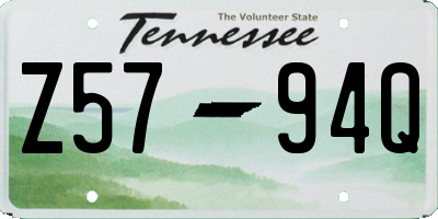 TN license plate Z5794Q