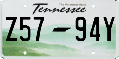 TN license plate Z5794Y