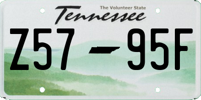 TN license plate Z5795F