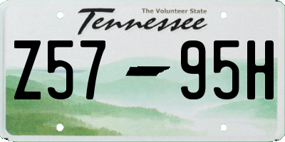 TN license plate Z5795H