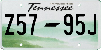 TN license plate Z5795J