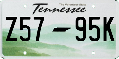 TN license plate Z5795K
