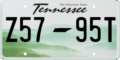 TN license plate Z5795T