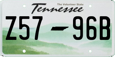 TN license plate Z5796B