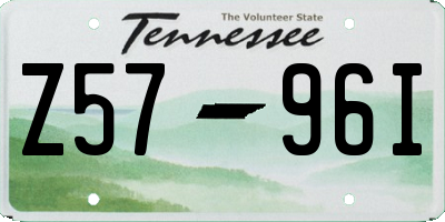 TN license plate Z5796I