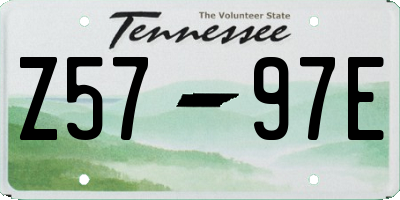 TN license plate Z5797E