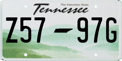 TN license plate Z5797G