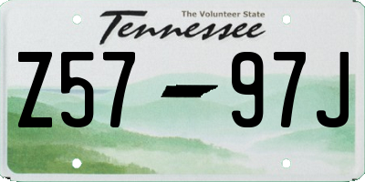 TN license plate Z5797J