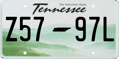 TN license plate Z5797L
