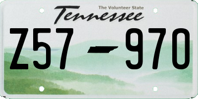 TN license plate Z5797O