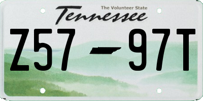 TN license plate Z5797T