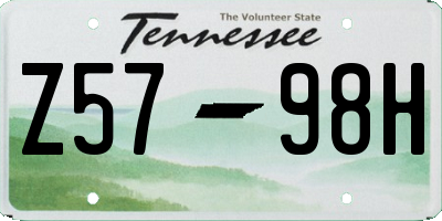 TN license plate Z5798H