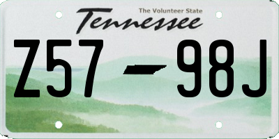 TN license plate Z5798J