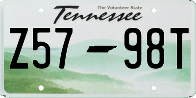 TN license plate Z5798T