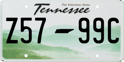 TN license plate Z5799C
