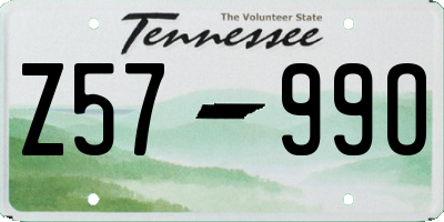 TN license plate Z5799O