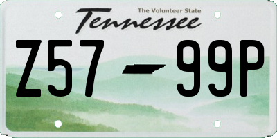 TN license plate Z5799P
