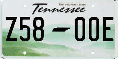 TN license plate Z5800E
