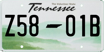 TN license plate Z5801B
