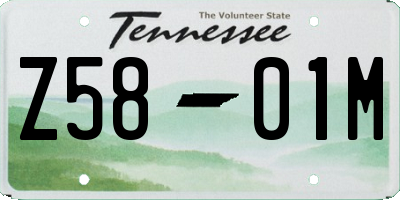 TN license plate Z5801M
