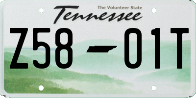 TN license plate Z5801T