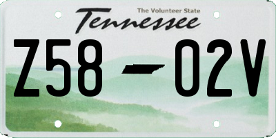 TN license plate Z5802V