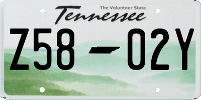 TN license plate Z5802Y