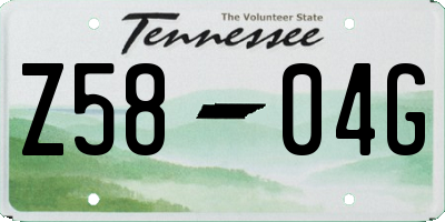 TN license plate Z5804G