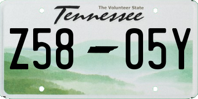 TN license plate Z5805Y