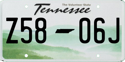 TN license plate Z5806J