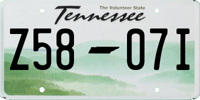 TN license plate Z5807I