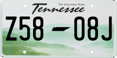 TN license plate Z5808J