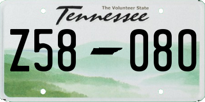 TN license plate Z5808O