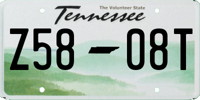 TN license plate Z5808T