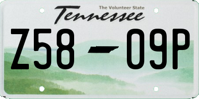 TN license plate Z5809P