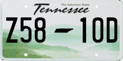TN license plate Z5810D