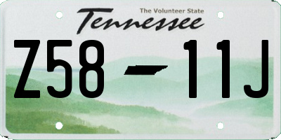 TN license plate Z5811J