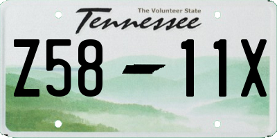 TN license plate Z5811X