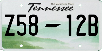 TN license plate Z5812B