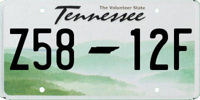 TN license plate Z5812F