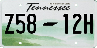 TN license plate Z5812H