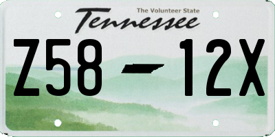 TN license plate Z5812X