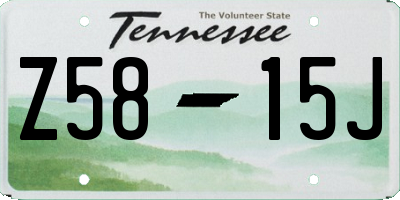 TN license plate Z5815J