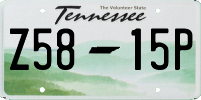 TN license plate Z5815P