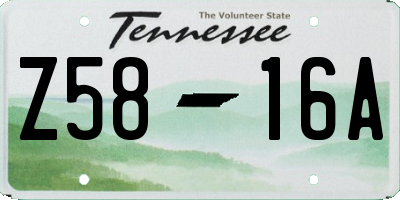 TN license plate Z5816A