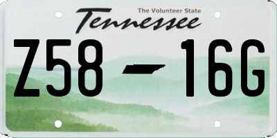TN license plate Z5816G