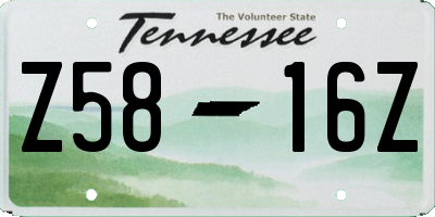 TN license plate Z5816Z