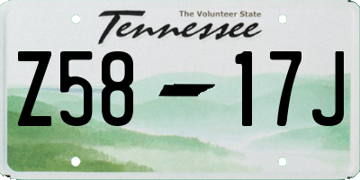 TN license plate Z5817J