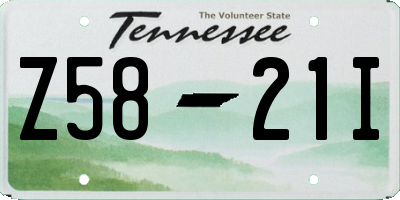 TN license plate Z5821I