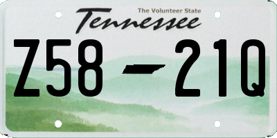 TN license plate Z5821Q